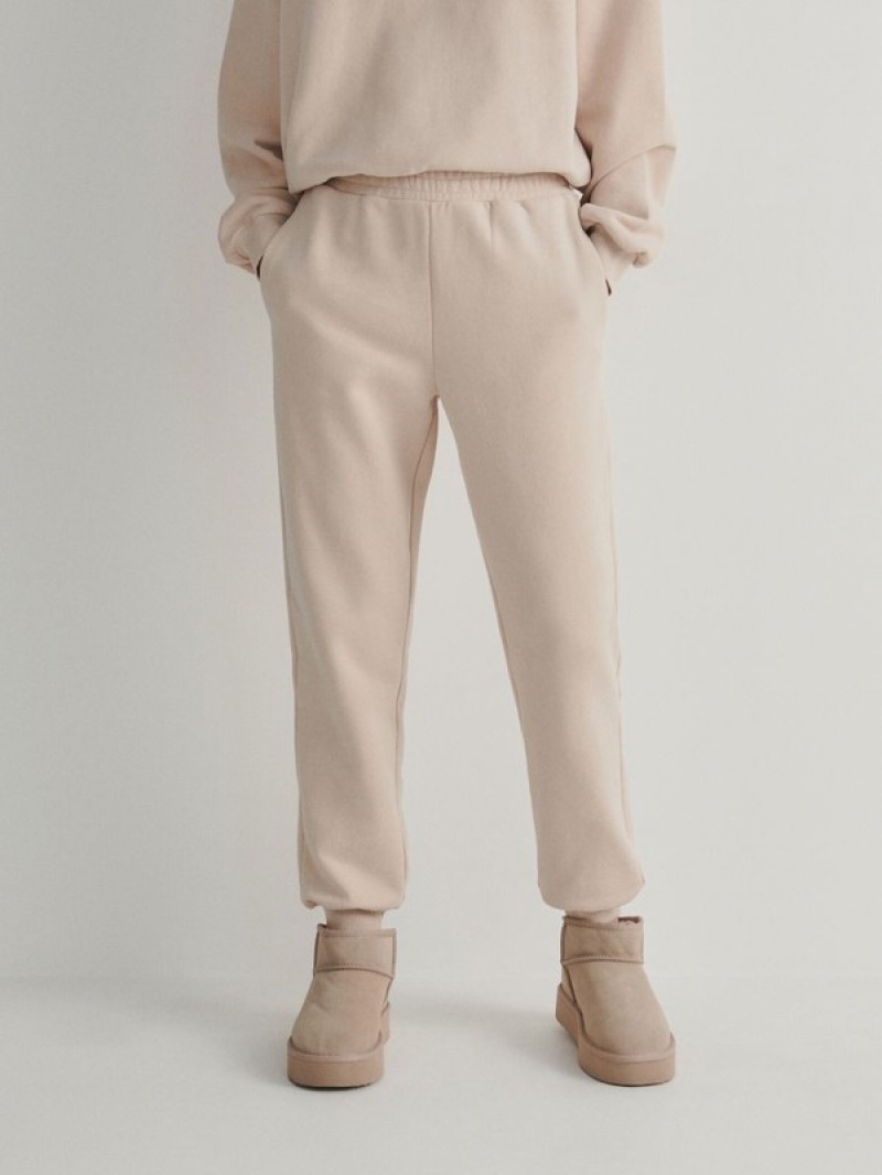 Beige Reserved Cargo Women's Trousers | QTWL-64592