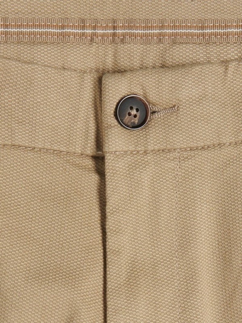 Beige Reserved Chino Slim Fit Men's Trousers | STAE-68530