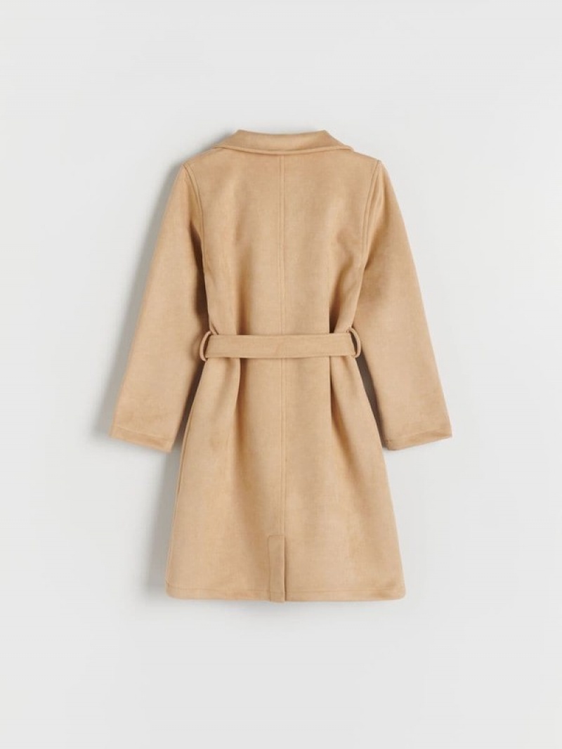 Beige Reserved Classic Trench Girls' Jackets | LNTC-90372