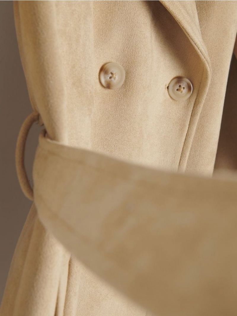 Beige Reserved Classic Trench Girls' Jackets | LNTC-90372