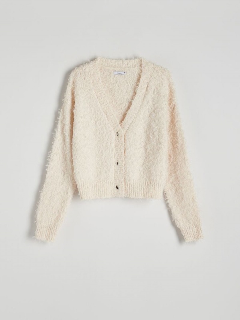 Beige Reserved Distressed Women's Sweaters | LUEX-96745