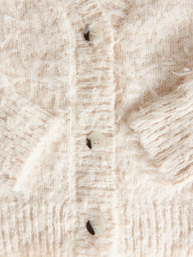 Beige Reserved Distressed Women's Sweaters | OCED-60579