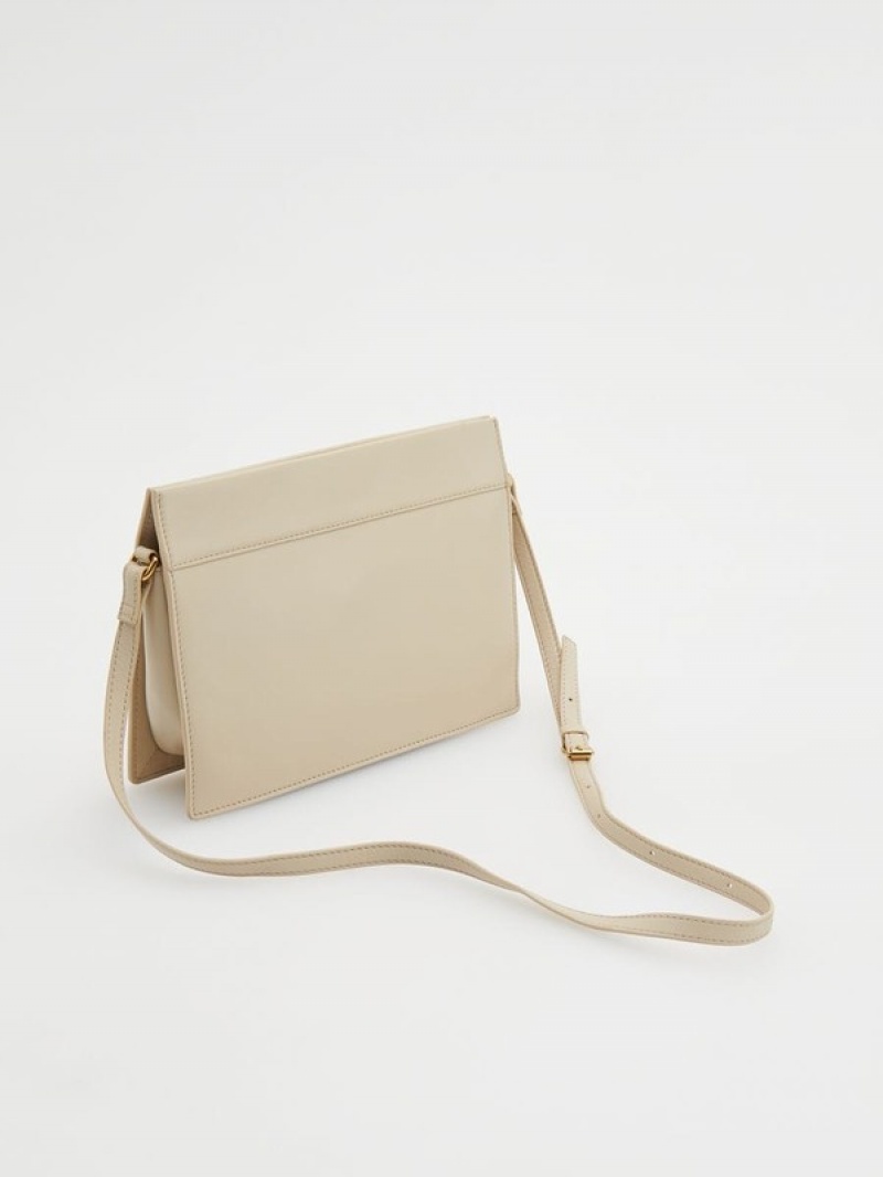 Beige Reserved Leather Women's Bags | QVAS-73590