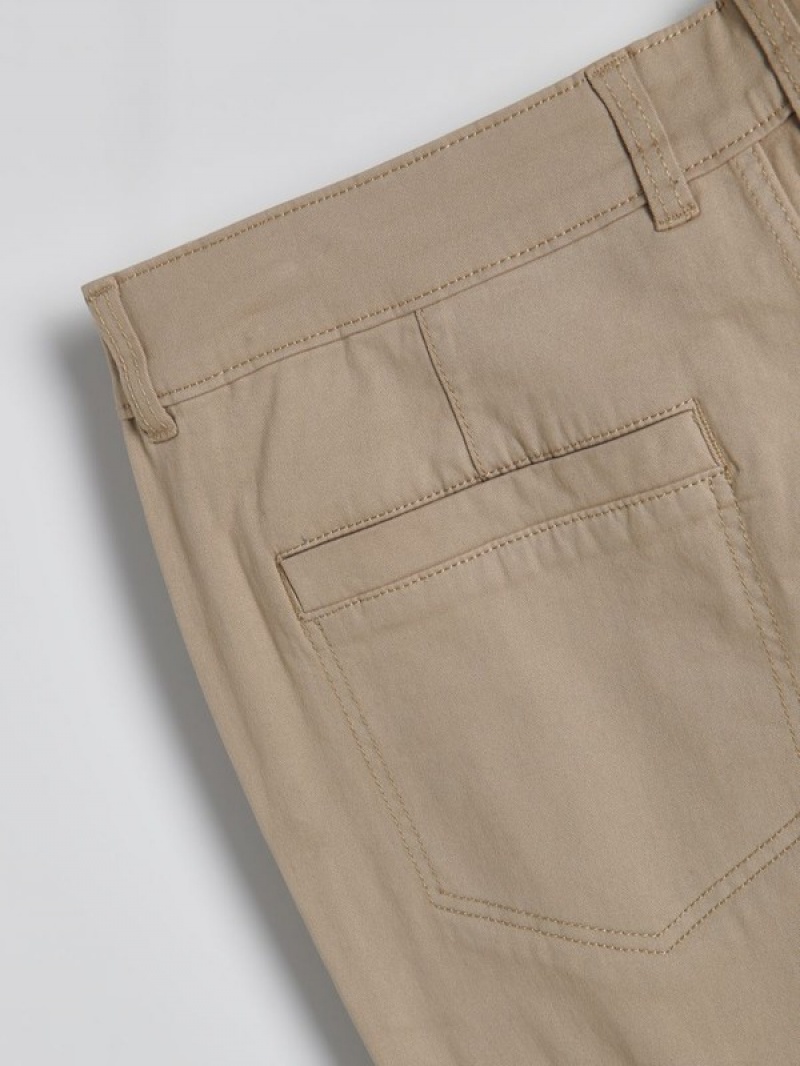 Beige Reserved Loose Men's Trousers | RCDY-35208