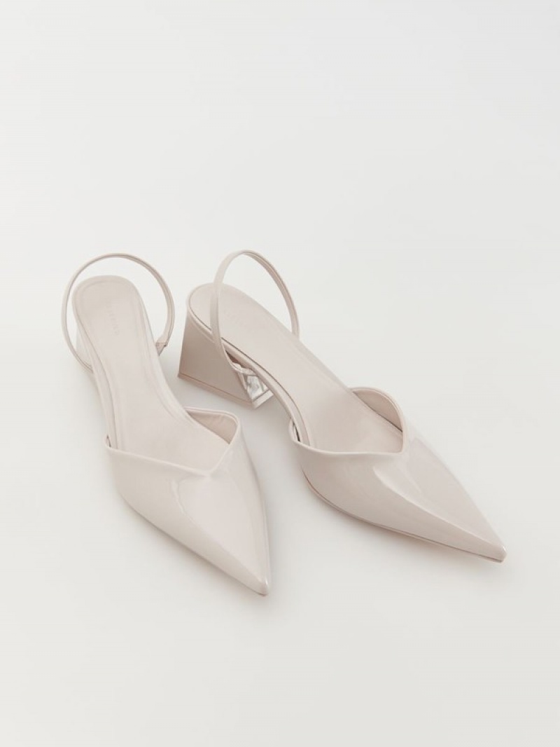 Beige Reserved Pumps Women's Heels | AODB-34609