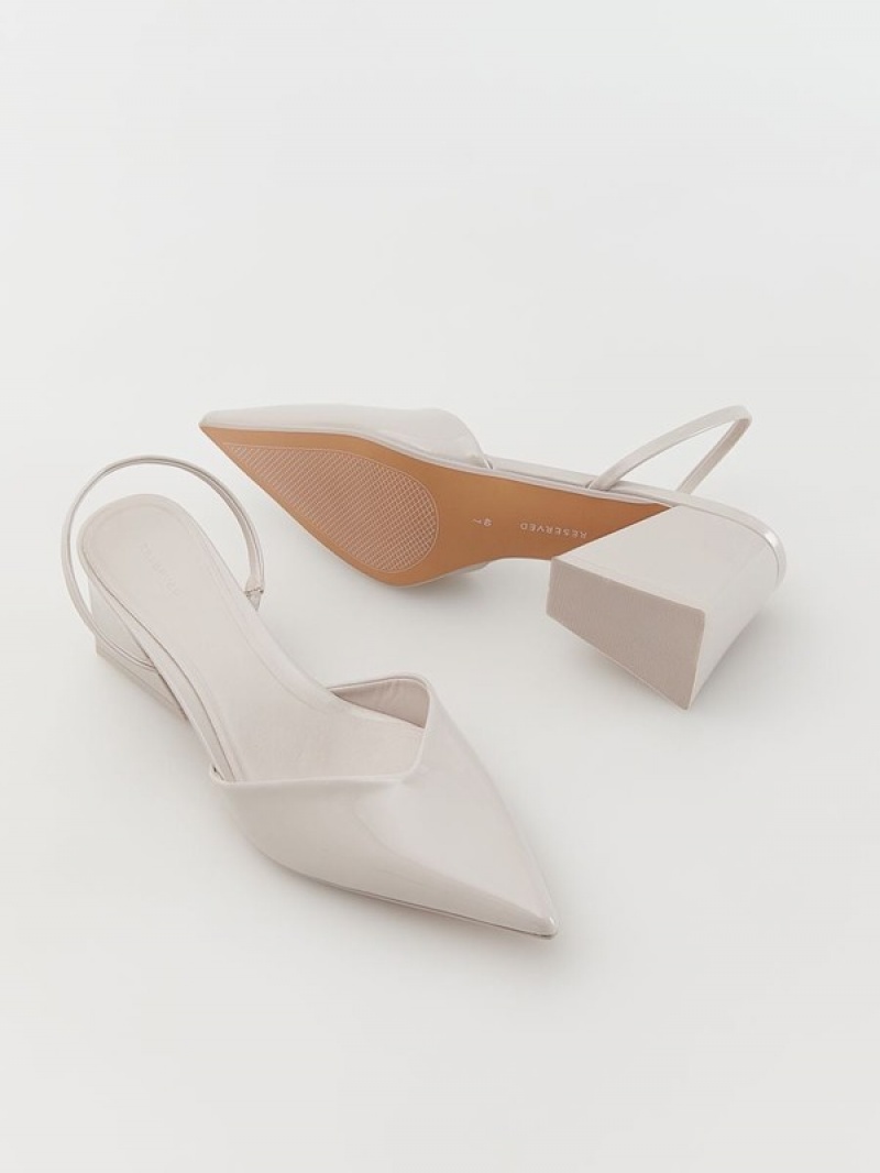 Beige Reserved Pumps Women's Heels | AODB-34609