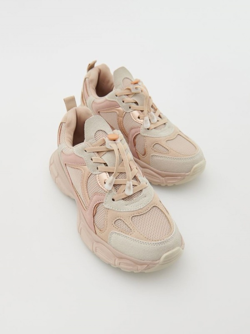 Beige Reserved Sneakerstoggle Girls' Shoes | KDFE-68037