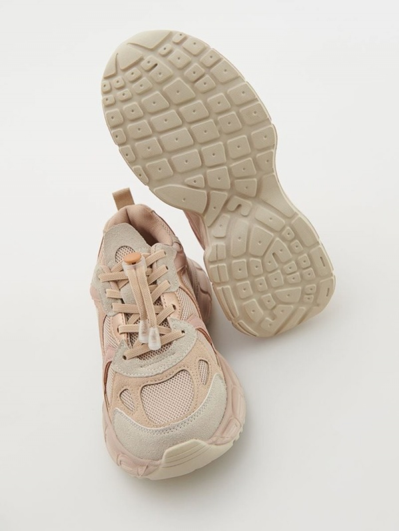 Beige Reserved Sneakerstoggle Girls' Shoes | KDFE-68037