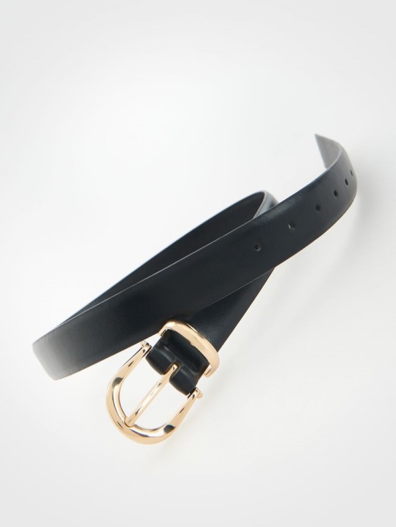 Black Reserved Beltdecorative Buckle Women's Belts | RBGA-51462