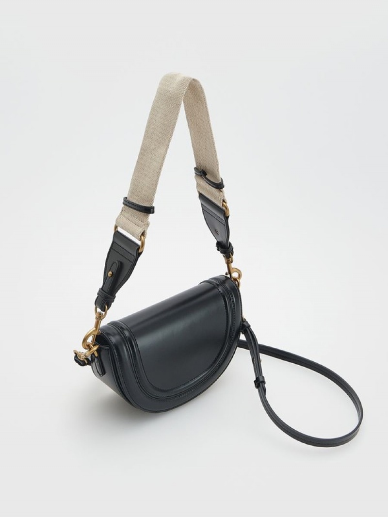 Black Reserved Buckles Women's Bags | DTQH-96423