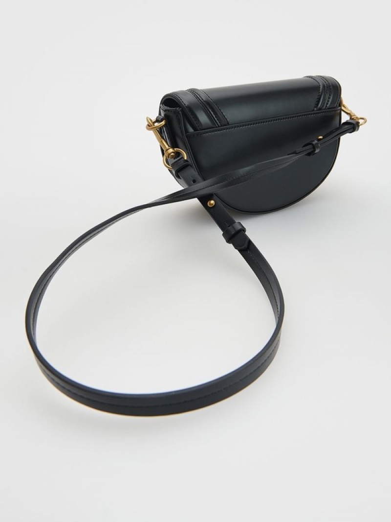 Black Reserved Buckles Women's Bags | ILVA-20316