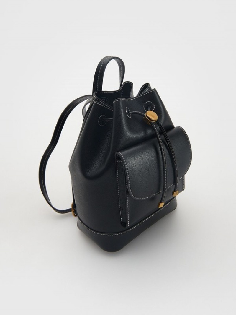 Black Reserved Buckles Women's Bags | MLBF-25347