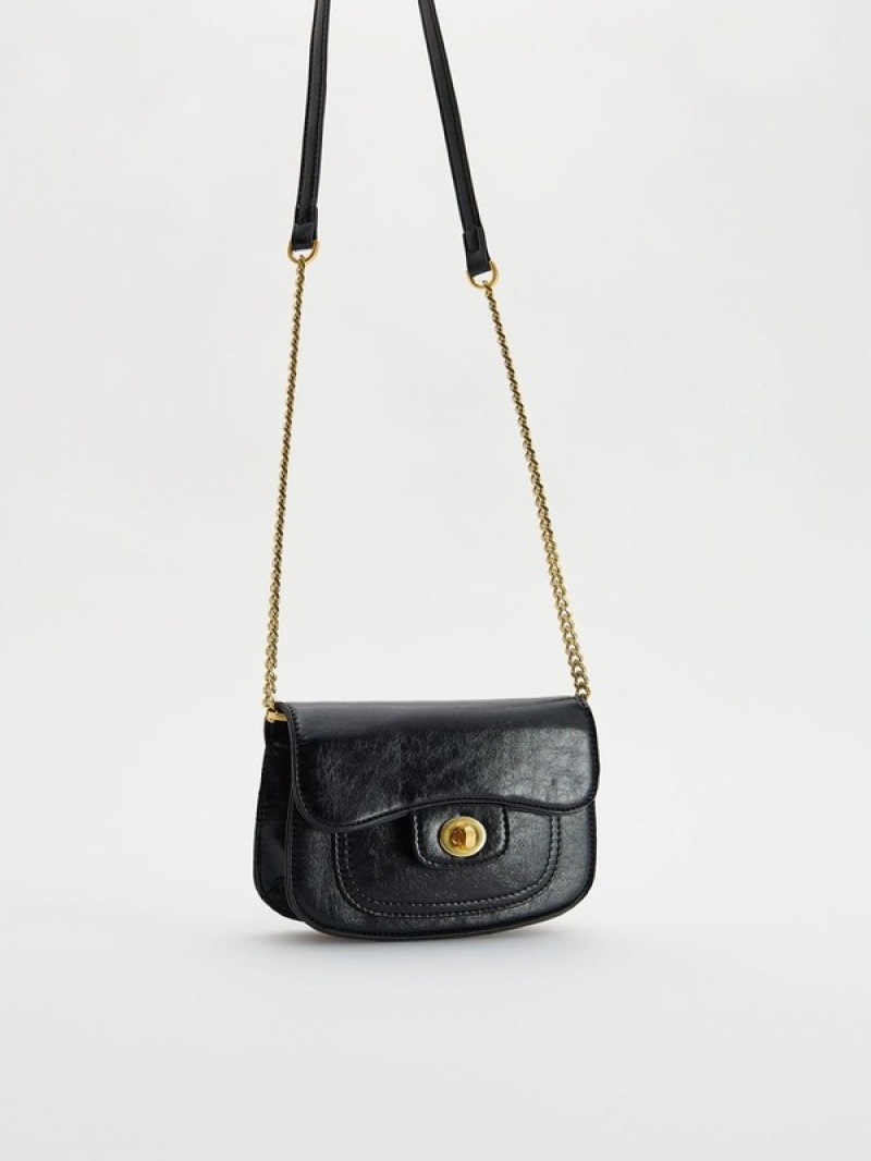 Black Reserved Buckles Women's Bags | PJRE-93568