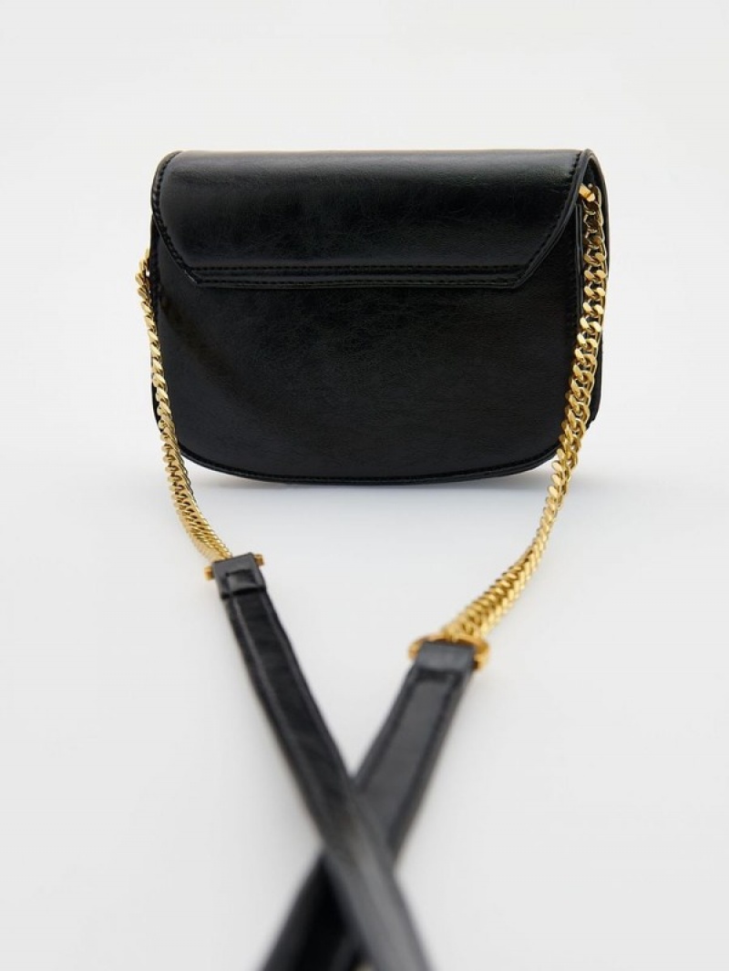 Black Reserved Buckles Women's Bags | PJRE-93568