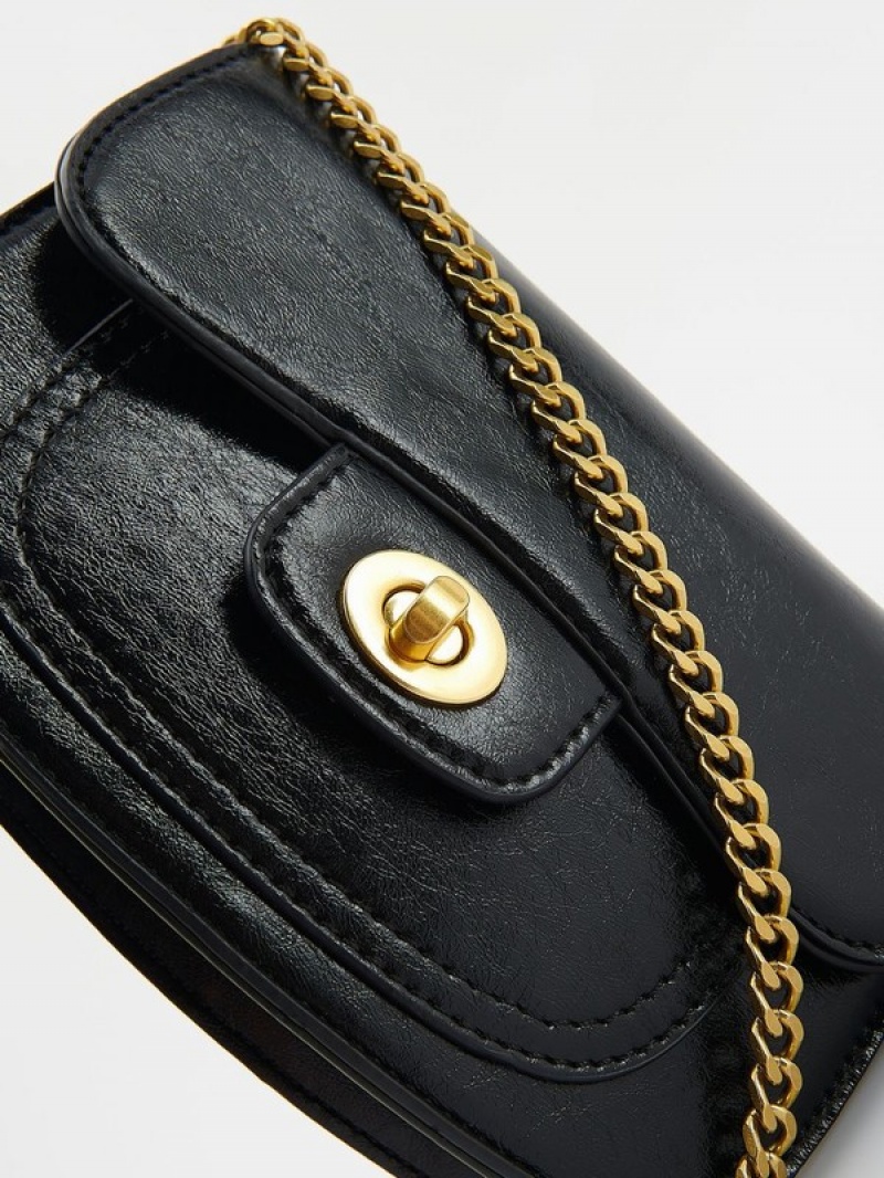 Black Reserved Buckles Women's Bags | PJRE-93568