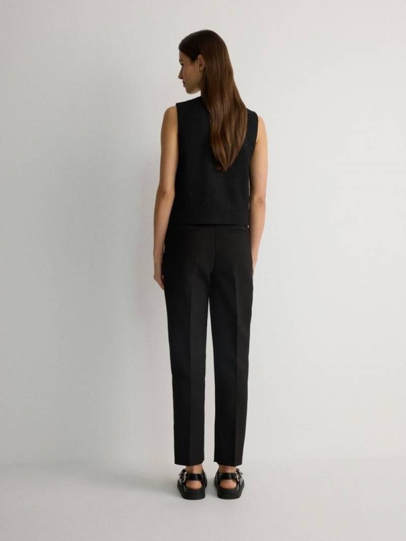 Black Reserved Cargo Women's Trousers | XNYV-07956