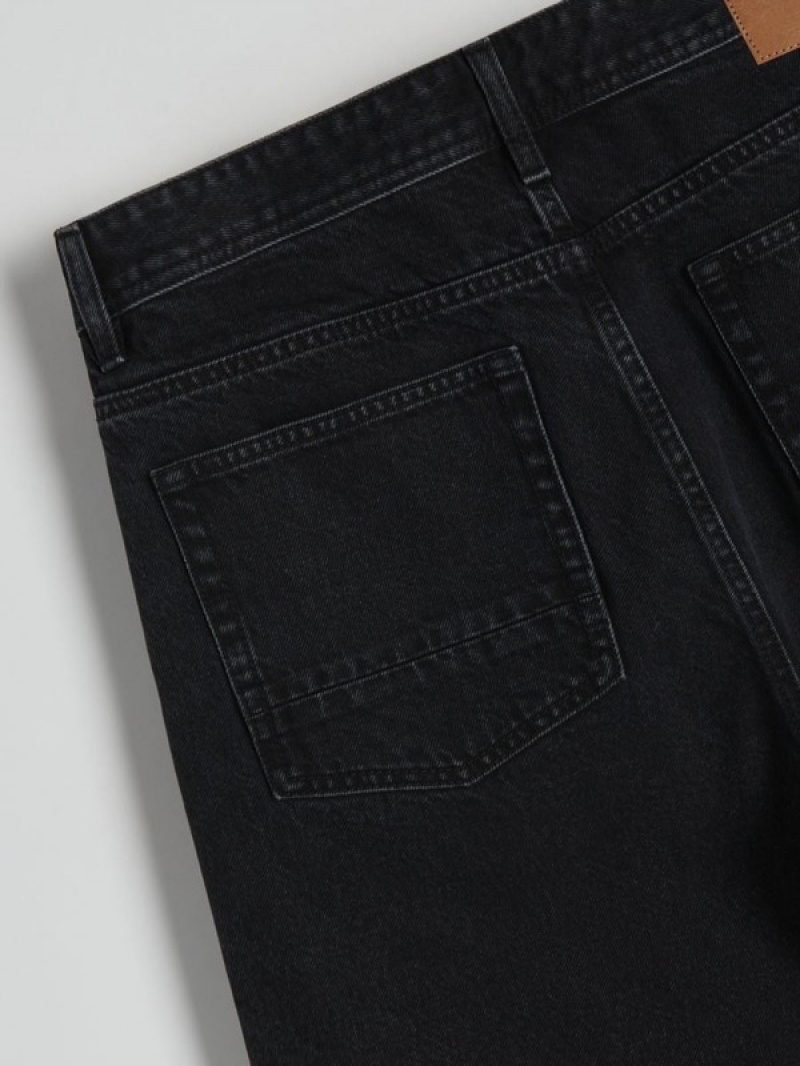 Black Reserved Carrot Fit Men's Jeans | KGHQ-95307