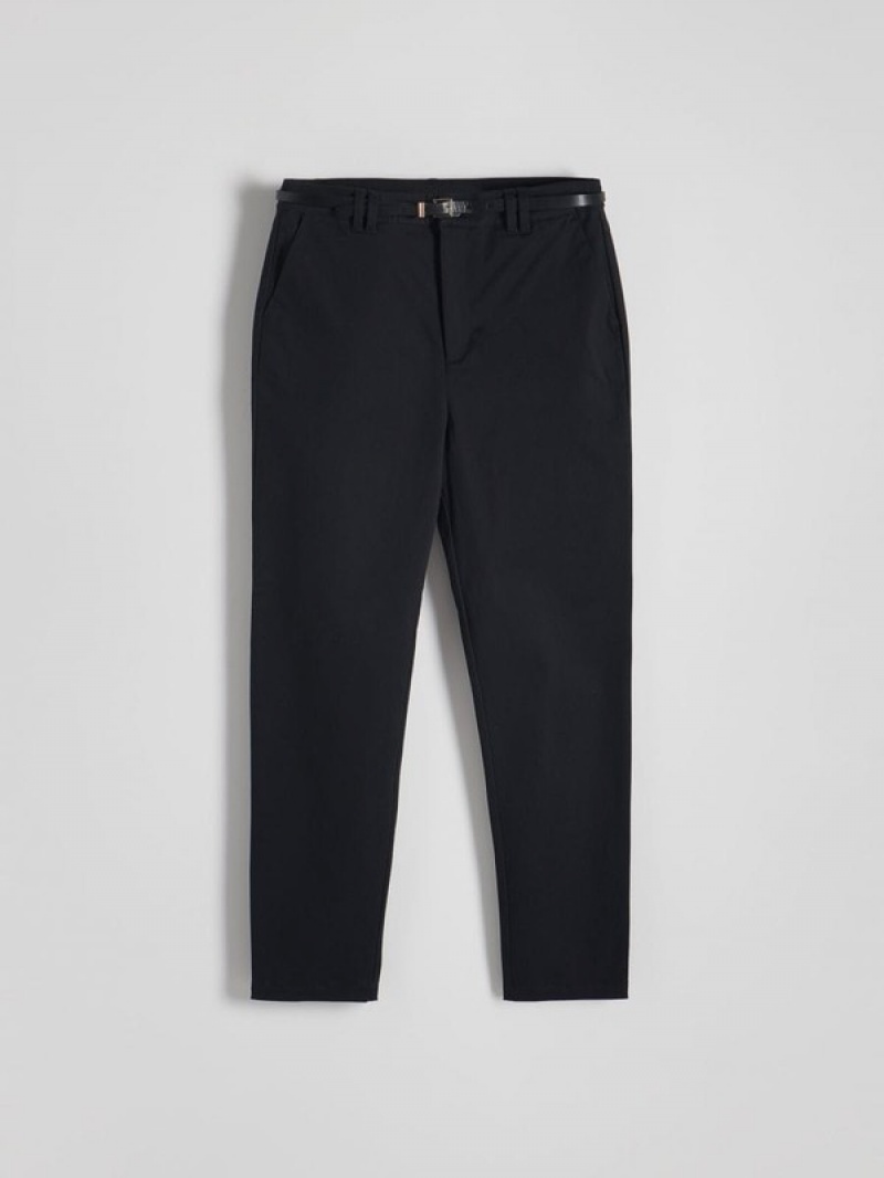 Black Reserved Chino With Women's Trousers | EGFC-45637