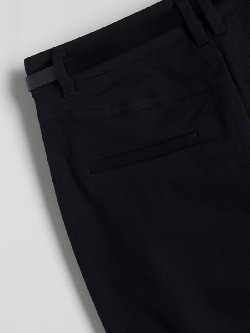 Black Reserved Chino With Women's Trousers | EGFC-45637