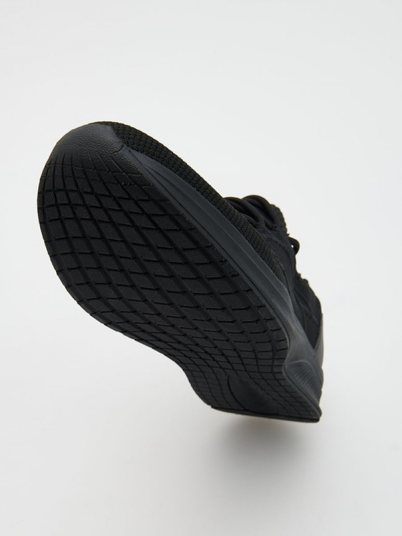 Black Reserved Classic Men's Shoes | KGVH-87091