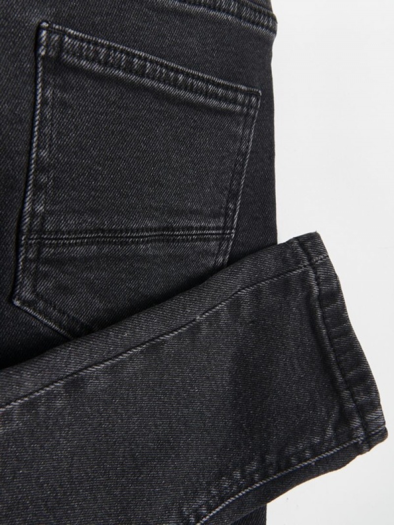 Black Reserved Elastic Slim Boys' Jeans | ICRS-65273