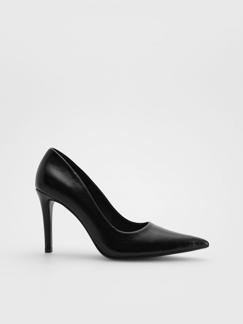 Black Reserved High Pumps Women's Heels | XZON-23807