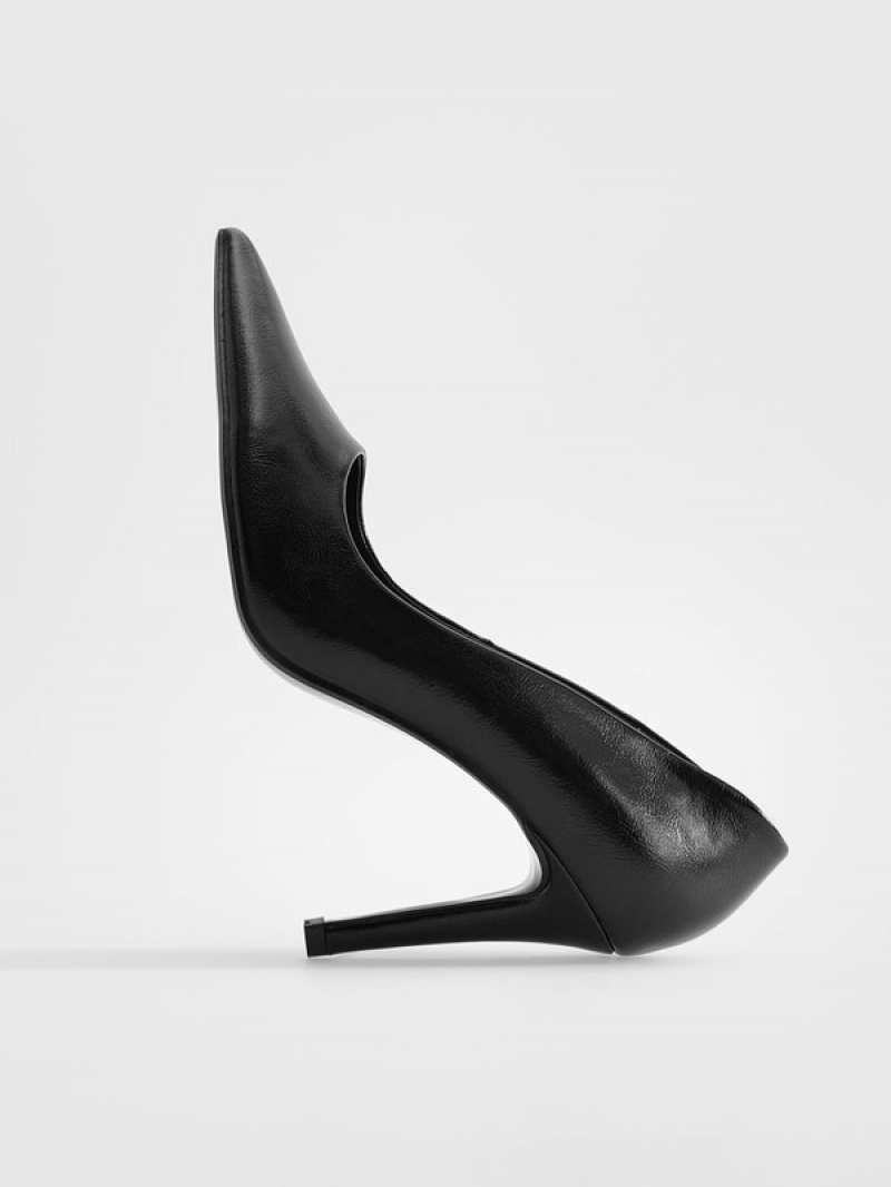 Black Reserved High Pumps Women's Heels | XZON-23807