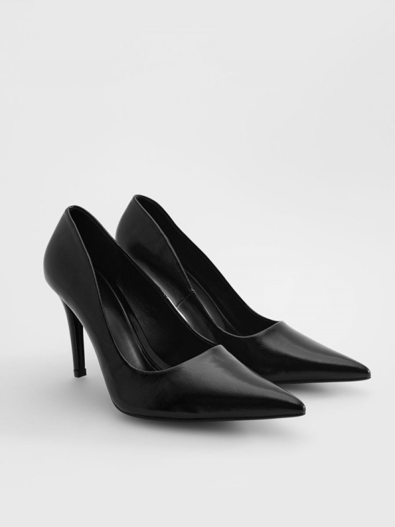 Black Reserved High Pumps Women's Heels | XZON-23807