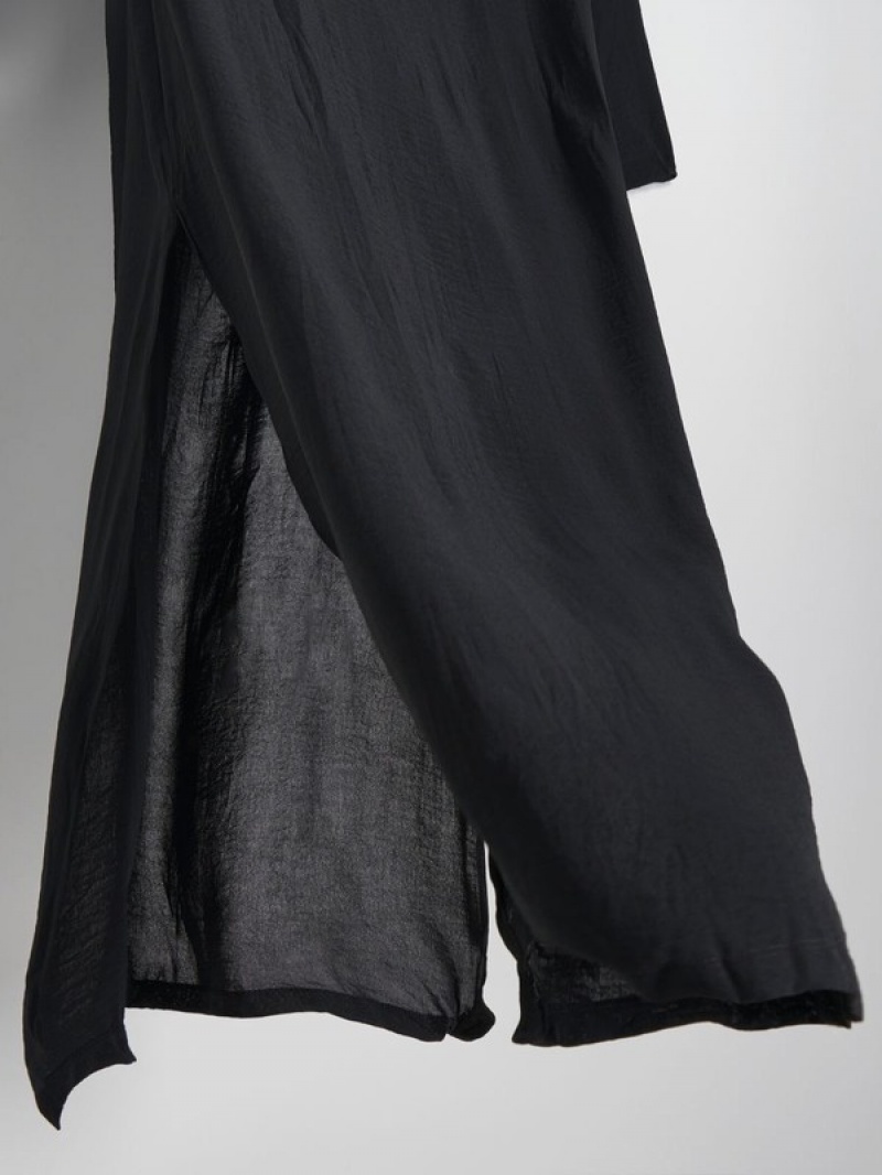 Black Reserved Maxi Women's Dress | LFSD-24509