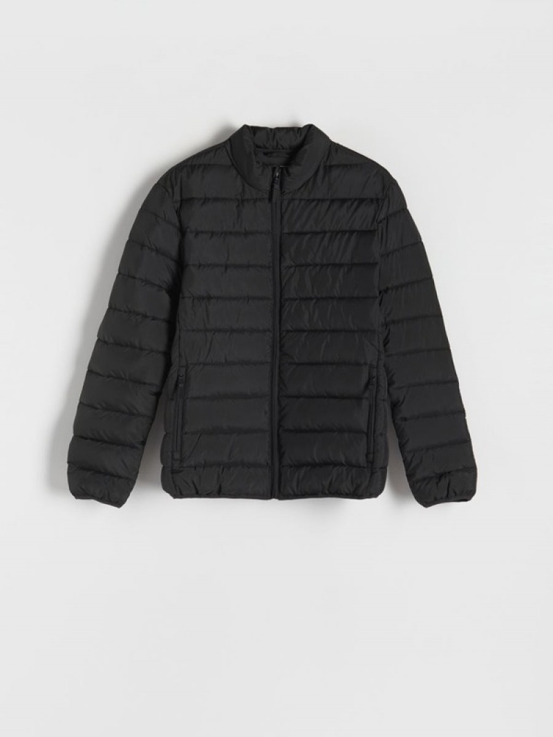 Black Reserved Quilted Men's Jackets | NEZT-26340