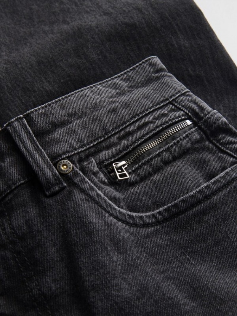 Black Reserved Regular Cargo Men's Jeans | RMNC-35460