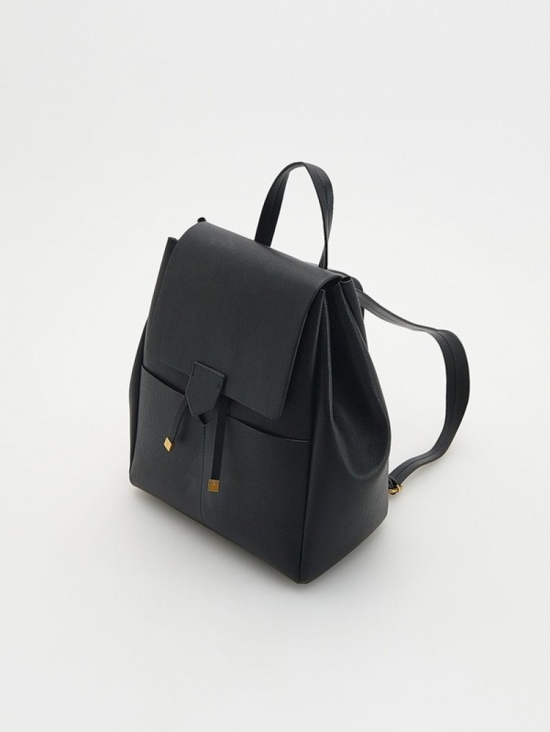 Black Reserved Rucksack Women's Bags | JDKQ-10395