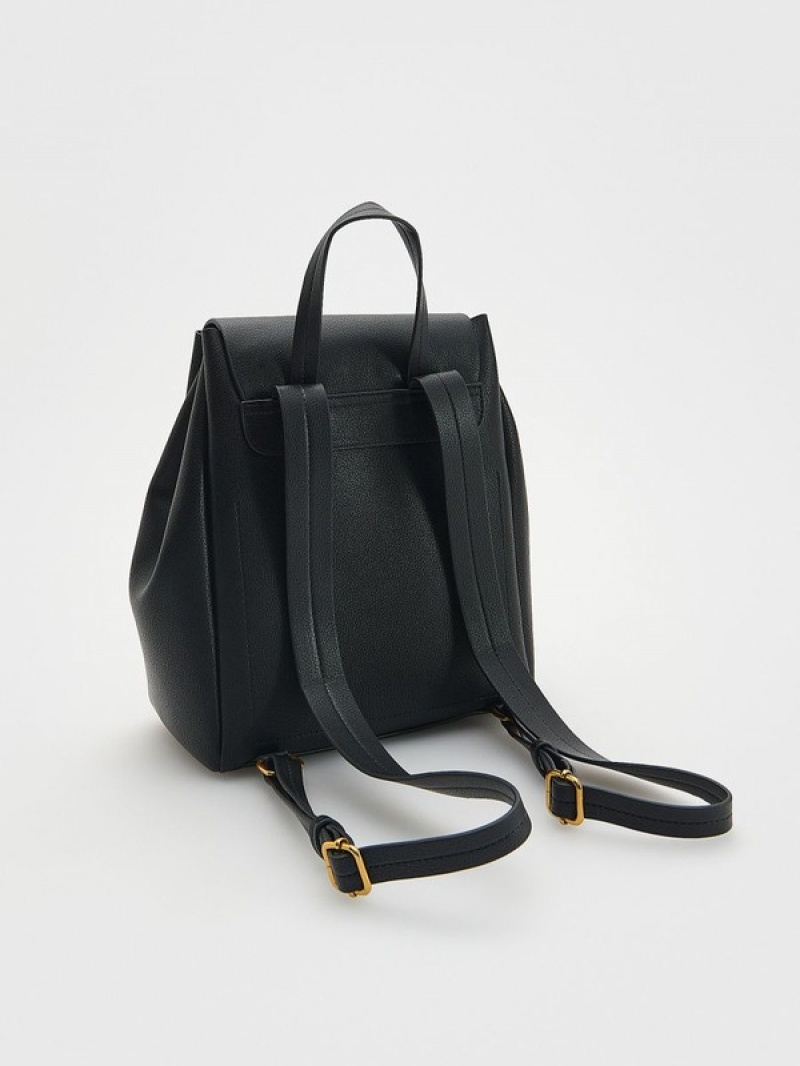 Black Reserved Rucksack Women's Bags | JDKQ-10395