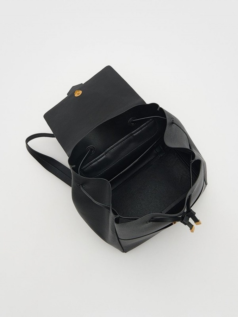 Black Reserved Rucksack Women's Bags | JDKQ-10395