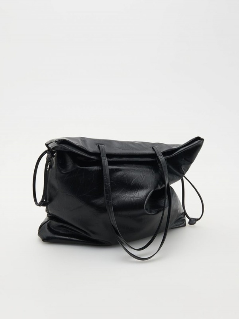 Black Reserved Shopper Women's Bags | CLRJ-70528