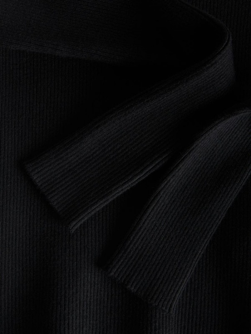 Black Reserved Viscose Rich Women's Shirts | ZWQT-78243