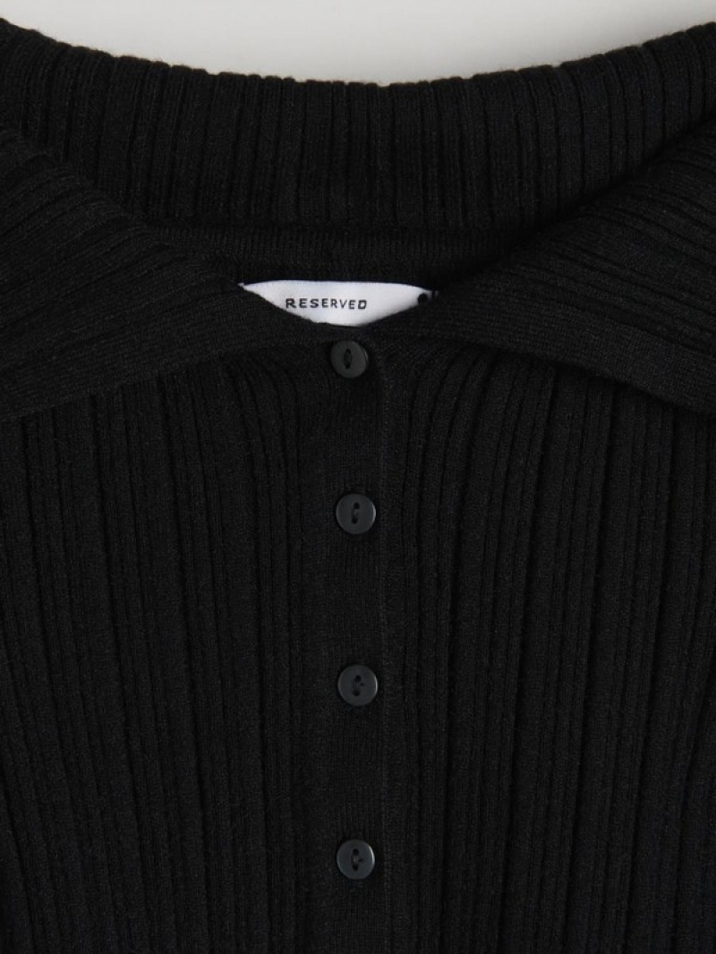 Black Reserved Viscose Rich Women's Sweaters | FHNL-03891