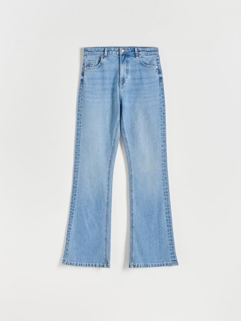 Blue Reserved Bootcut Women's Jeans | CQBW-26190