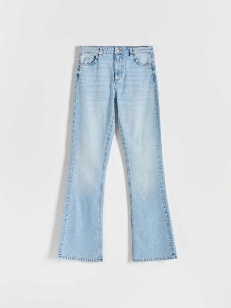 Blue Reserved Bootcut Women's Jeans | SPZG-24691