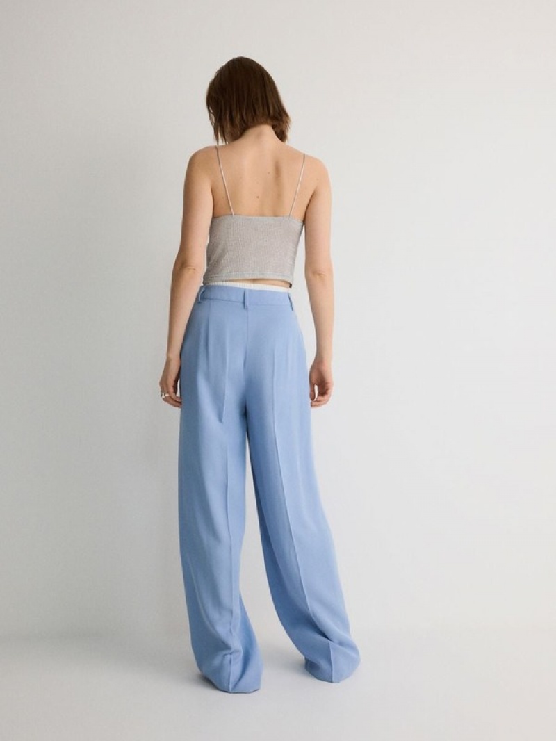 Blue Reserved Cargo Women's Trousers | AZCF-56420