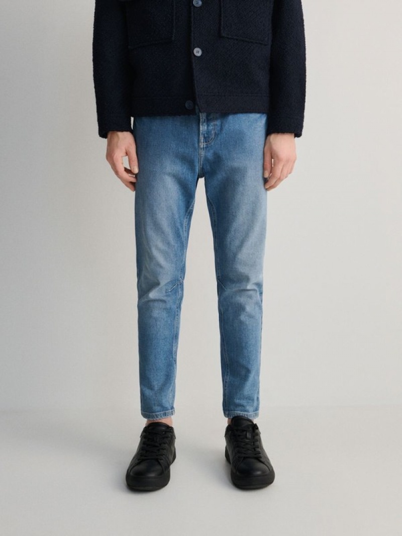 Blue Reserved Carrot Slim Men's Jeans | CONG-19467