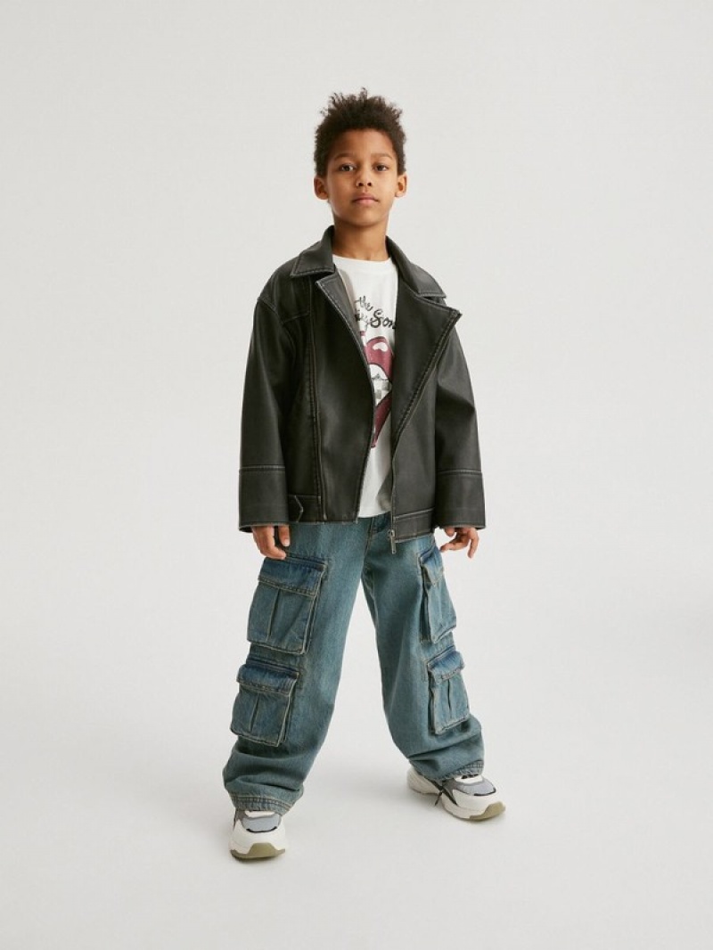 Blue Reserved Classic Boys' Jeans | QAIX-87140