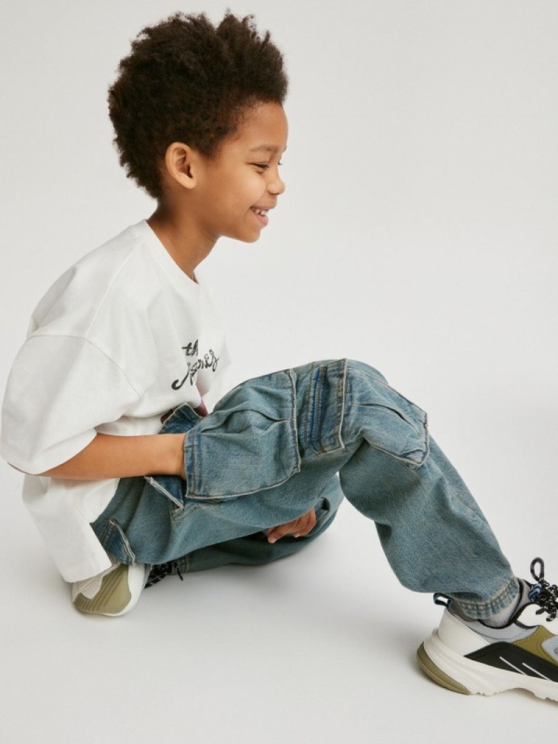 Blue Reserved Classic Boys' Jeans | QAIX-87140