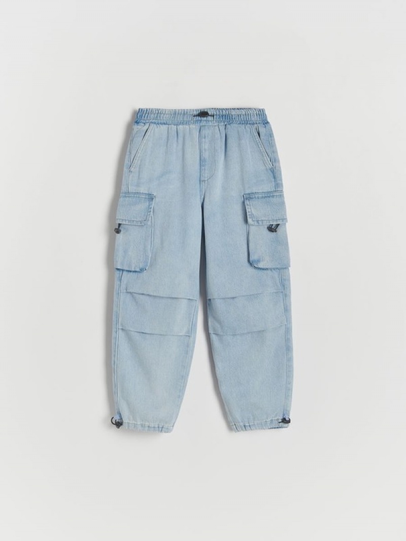 Blue Reserved Classic Boys' Jeans | UQIO-70256