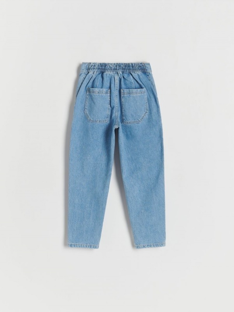 Blue Reserved Classic Denim Balloon Boys' Jeans | CGQX-34261