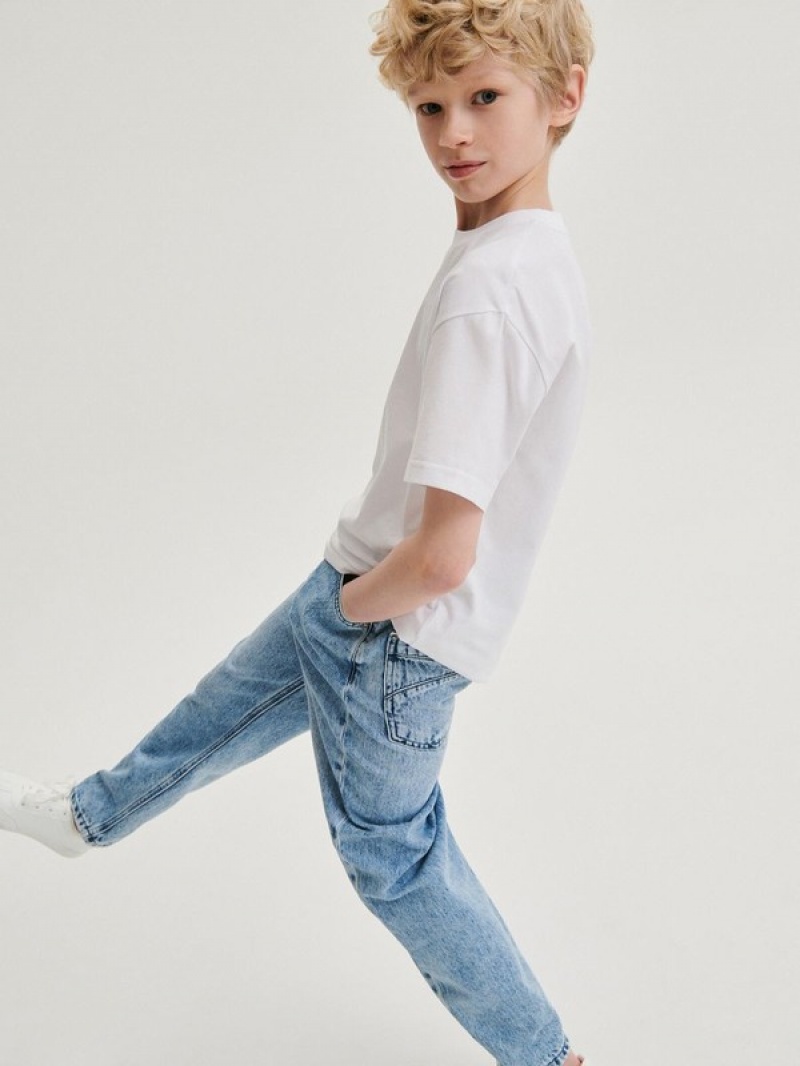 Blue Reserved Classic Denim Loose Fit Boys' Jeans | ROFL-63027