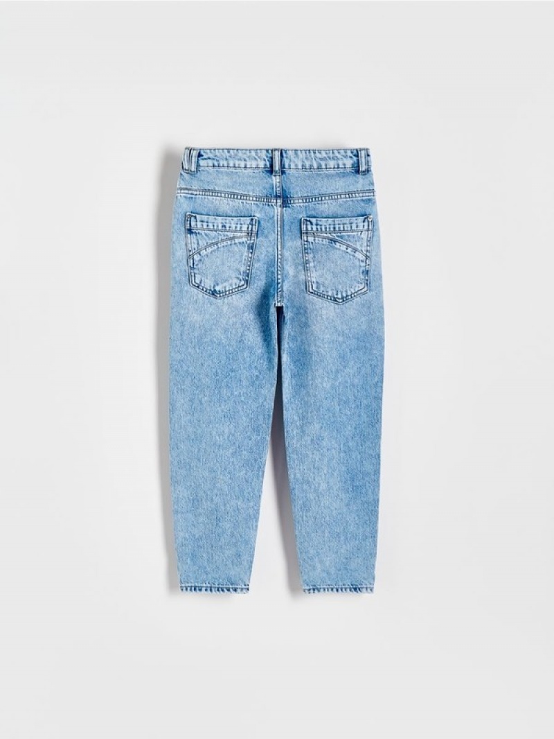 Blue Reserved Classic Denim Loose Fit Boys' Jeans | OEHN-06782