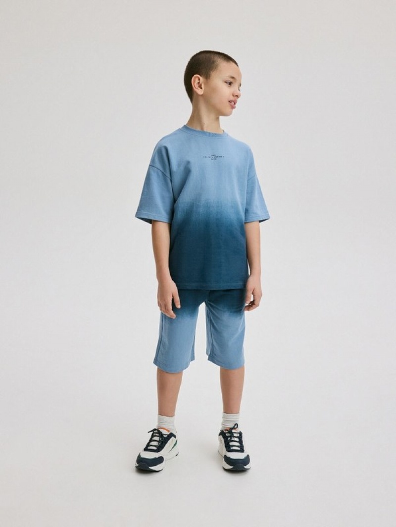 Blue Reserved Cotton Rich Set Boys' T-shirts | BHAK-58134