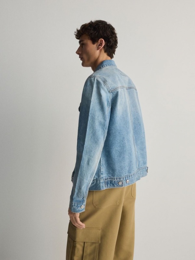 Blue Reserved Denim Men's Jackets | KFRE-70453