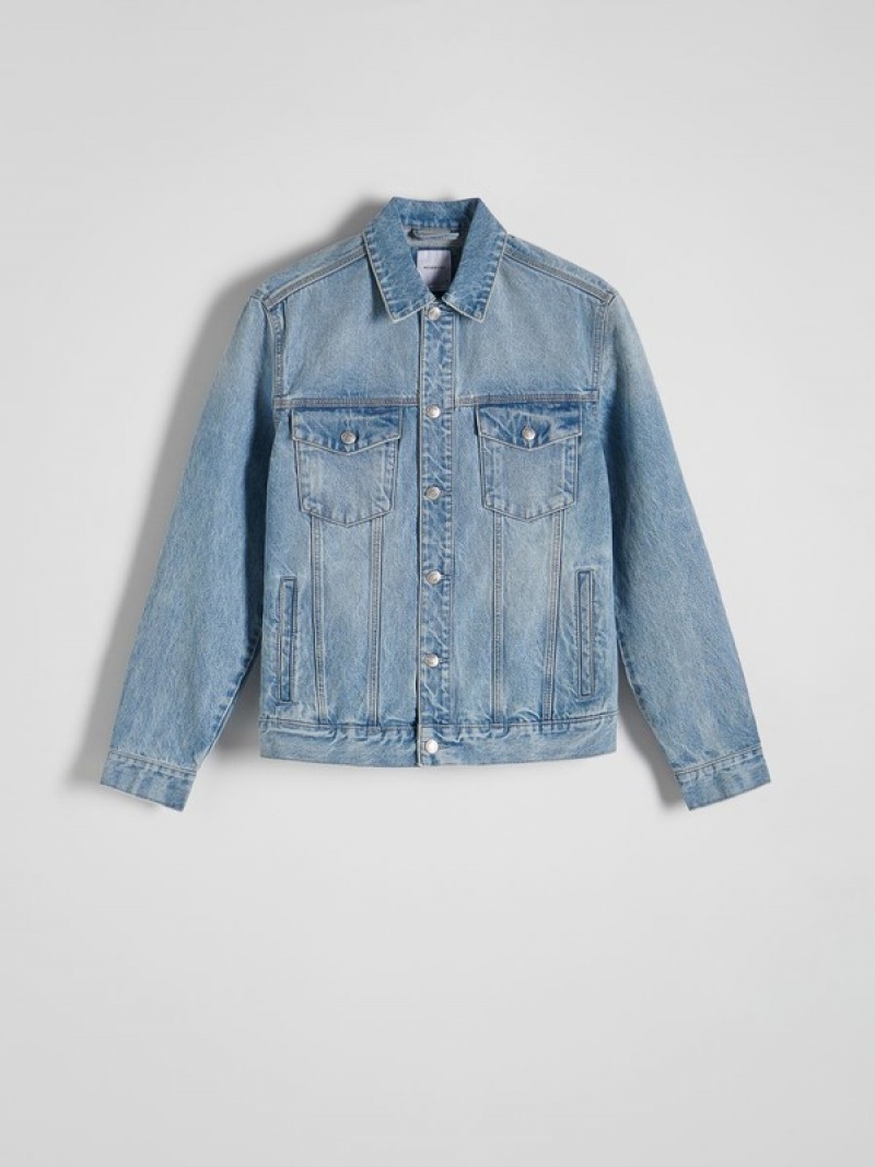 Blue Reserved Denim Men's Jackets | KFRE-70453